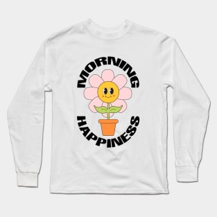 retro cartoon flower Long Sleeve T-Shirt